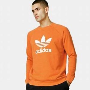 NWT* Adidas Originals Trefoil Crew Sweatshirt in Orange